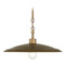 Minka Lavery Minka Lavery York Natural Brass Pendant Light with Bowl / Dome Shade 296-741