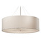 Justice Design Group Justice Design Group Classic Brushed Nickel Pendant Light with Drum Shade FAB-9597-WHTE-NCKL