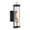 Minka Lavery Minka Lavery Lru Cara Dark Matte Black & Painted Legacy Brass Outdoor Wall Light 79000-734