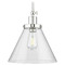 Progress Lighting Progress Lighting Hinton Polished Nickel Pendant Light with Conical Shade P500324-104