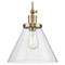 Progress Lighting Progress Lighting Hinton Vintage Brass Pendant Light with Conical Shade P500324-163