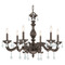 Crystorama Lighting Crystorama Lighting Paris Market Venetian Bronze Crystal Chandelier 5036-VB-CL-SAQ
