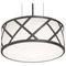 AFX Lighting Afx Lighting Haven Black LED Pendant Light with Drum Shade HVNP13LAJUDBK