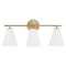 Capital Lighting Capital Lighting Charlie Matte Brass & White Bathroom Light AA1039RE