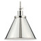 Progress Lighting Progress Lighting Hinton Polished Nickel Pendant Light with Conical Shade P500325-104