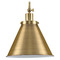 Progress Lighting Progress Lighting Hinton Vintage Brass Pendant Light with Conical Shade P500325-163