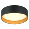 Matteo Lighting Matteo Lighting Novalee Matte Black & Gold LED Flushmount Light M10112MB
