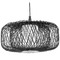 Progress Lighting Progress Lighting Cordova Black Rattan Pendant Light with Cylindrical Shade P500396-202