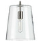 Progress Lighting Progress Lighting Clarion Brushed Nickel Mini-Pendant Light with Conical Shade P500241-009