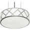 AFX Lighting Afx Lighting Haven Satin Nickel LED Pendant Light with Drum Shade HVNP21LAJUDSN