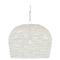 Currey and Company Lighting Currey and Company Piero White Pendant Light with Bowl / Dome Shade 9000-0870