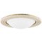 Troy Lighting Troy Lighting Zion Patina Brass & White Cotton Rope LED Flushmount Light C8916-PBR