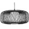 Progress Lighting Progress Lighting Cordova Black Rattan Pendant Light with Cylindrical Shade P500397-202