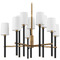 Troy Lighting Troy Lighting Belvedere Patina Brass & Textured Black LED Chandelier F2832-PBR/TBK