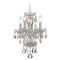 Crystorama Lighting Crystorama Lighting Traditional Crystal Wet White Crystal Chandelier 5534-WW-CL-SAQ