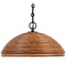 Visual Comfort Signature Collection Linnea Bronze Natural Ribbon Glass Medium Chandelier SK5383BZ-NRT