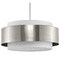 Progress Lighting Progress Lighting Silva Brushed Nickel Pendant Light with Drum Shade P500400-009