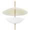 Troy Lighting Troy Lighting Dion Patina Brass & Soft Sand Pendant Light with Bowl / Dome Shade F6624-PBR/SSD