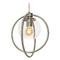 AFX Lighting Afx Lighting Jamie Satin Nickel Pendant Light with Globe Shade JAMP12MBSN