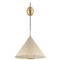 Troy Lighting Troy Lighting Fontana Patina Brass & Soft Sand Pendant Light with Conical Shade F7618-PBR/SSD