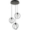 AFX Lighting Afx Lighting Jamie Black Multi-Light Pendant with Globe Shade JAMP12MBBKRND3