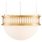 Currey and Company Lighting Currey and Company Lola Contemporary Gold Leaf & Painted Gold Pendant Light with Bowl / Dome Shade 9000-0834