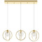 AFX Lighting Afx Lighting Jamie Satin Brass Multi-Light Pendant with Globe Shade JAMP12MBSBLNR3