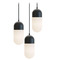AFX Lighting Afx Lighting Irvine Black LED Multi-Light Pendant with Oblong Shade IRVP05LAJUDBKRND3