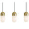 AFX Lighting Afx Lighting Irvine Light Antique Brass LED Multi-Light Pendant with Oblong Shade IRVP05LAJUDLBLNR3