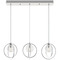 AFX Lighting Afx Lighting Jamie Satin Nickel Multi-Light Pendant with Globe Shade JAMP12MBSNLNR3