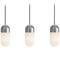 AFX Lighting Afx Lighting Irvine Satin Nickel LED Multi-Light Pendant with Oblong Shade IRVP05LAJUDSNLNR3