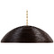 Visual Comfort Signature Collection Linnea Hand-Rubbed Antique Brass Etched Ribbon Glass Flush Mount Light SK5387HAB-ERT