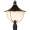 Crystorama Lighting Crystorama Lighting Atlas Matte Black & Textured Gold Post Light ATL-719-MK-TG