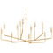 Troy Lighting Troy Lighting Norman Vintage Gold Leaf Chandelier F9242-VGL