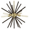 Progress Lighting Progress Lighting Thorpe Satin Brass & Faux Hickory Wood Chandelier P400270-012