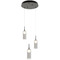 AFX Lighting Afx Lighting Kiran Black LED Multi-Light Pendant with Bowl / Dome Shade KRNP04L30D1BKRND3