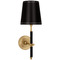 Visual Comfort Signature Collection Bryant Antique Brass Chocolate Leather Sconce TOB2580HAB/CHC-CHC