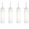 AFX Lighting Afx Lighting Leo Satin Nickel Multi-Light Pendant with Cylindrical Shade LEOP0412MBSNLNR4