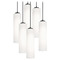 AFX Lighting Afx Lighting Leo Black Multi-Light Pendant with Cylindrical Shade LEOP0412MBBKRND6