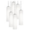 AFX Lighting Afx Lighting Leo Satin Nickel Multi-Light Pendant with Cylindrical Shade LEOP0412MBSNRND6