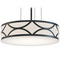 AFX Lighting Afx Lighting Lake Black Pendant Light with Drum Shade LAKP16MBBK