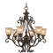Crystorama Lighting Crystorama Lighting Norwalk Bronze Umber Chandelier 7416-BU