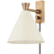 Troy Lighting Troy Lighting Marvin Patina Brass & Soft Sand Plug and Cord Wall Lamp PTL3010-PBR/SSD