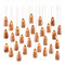 Currey and Company Lighting Currey and Company Rame Silver Multi-Light Pendant with Teardrop Shade 9000-0907