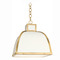 Robert Abbey Lighting Robert Abbey Lighting Ranger White and Brass Pendant Light with Square Shade 1445