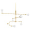 Mitzi by Hudson Valley Mitzi Ashleigh Aged Brass Ceramic White Chandelier H681806-AGB/SWH