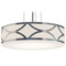 AFX Lighting Afx Lighting Lake Painted Nickel Pendant Light with Drum Shade LAKP20MBNP