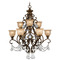 Crystorama Lighting Crystorama Lighting Norwalk Bronze Umber Crystal Chandelier 7509-BU-CL-S