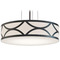 AFX Lighting Afx Lighting Lake Black Pendant Light with Drum Shade LAKP20MBBK