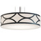 AFX Lighting Afx Lighting Lake Black Pendant Light with Drum Shade LAKP24MBBK